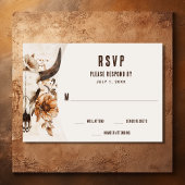 ブル素朴カウースカルフローラボホウェスタン結婚ズ 出欠カード