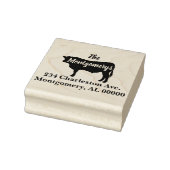 ブル素朴シルエットファミリーアドレス ラバースタンプ (スタンプ)