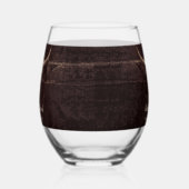 ブル素朴スカルの結婚カントリー・ウェスタンの質感 ステムなしワイングラス (左)