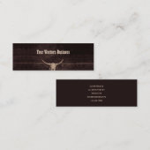 ブル素朴スカルカントリーウエスタンテクスチャ スキニー名刺 (正面/裏面)