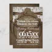 ブル素朴ホルンウェスタン結婚式招待状 招待状 (正面/裏面)