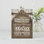 ブル素朴ホルンウェスタン結婚式招待状 招待状 (スタンド正面)