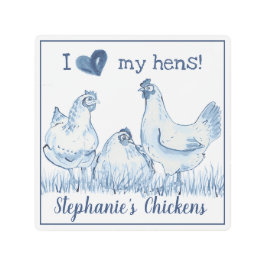 ブル素朴ーチキン、ヘン・クープ・サパーソナライズされたイン メタルプリント