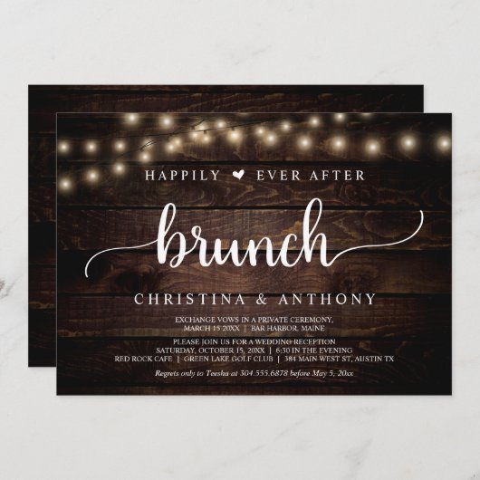 ブル結婚ンチの後を追って幸せに 招待状 (正面/裏面)