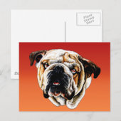 ブル絵を描ドッグ顔 ポストカード (正面/裏面)