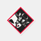 ブル記号2021年新年カレン中国のダーブラックw スタンダードカクテルナプキン (角)