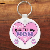 ブル誇りを持った・テリア・ママ キーホルダー (正面)