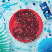 ブル走紙ズインレッドスターリーナイトプレート ペーパープレート (パーティー)