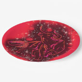 ブル走紙ズインレッドスターリーナイトプレート ペーパープレート (アングル)