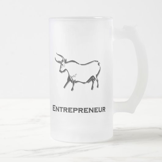 ブル起業家シャツブラック フロストグラスビールジョッキ (右)