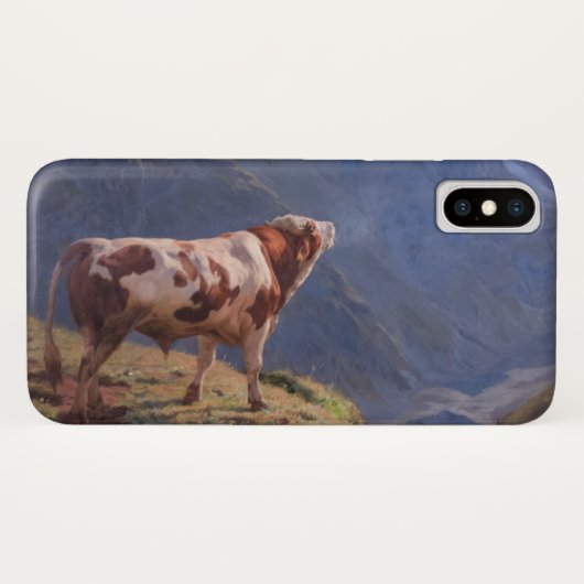 ブル・イン・ザ・アルプス (エドゥアール・ビュルナン作) Case-Mate iPhoneケース (裏面(横))