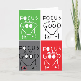 ブル・テリアポップ・アートの・アートが良い引用文に焦点を当てる サンキューカード