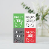 ブル・テリアポップ・アートの・アートが良い引用文に焦点を当てる ポストカード (スタンド正面)