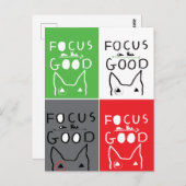 ブル・テリアポップ・アートの・アートが良い引用文に焦点を当てる ポストカード (正面/裏面)