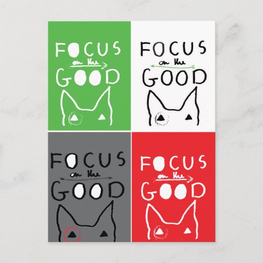 ブル・テリアポップ・アートの・アートが良い引用文に焦点を当てる ポストカード (正面)