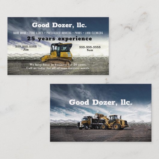 ブル・ドーザーの名刺 名刺 (正面/裏面)