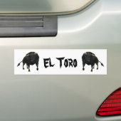 ブル – リアル – EL TORO バンパーステッカー (車上)