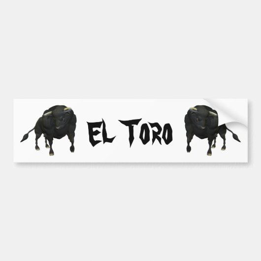ブル – リアル – EL TORO バンパーステッカー (正面)