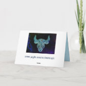 ブル〔占星術の〕十二宮図グリーティングカード カード (裏面)