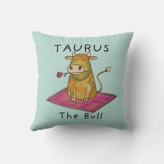 ブル〔占星術の〕十二宮図星座 クッション (裏面)