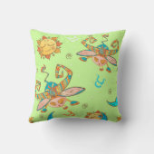 ブル〔占星術の〕十二宮図符号パターン クッション (裏面)