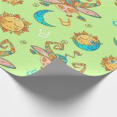 ブル〔占星術の〕十二宮図符号パターン ラッピングペーパー (角)