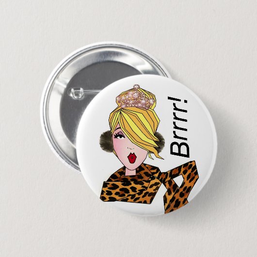 「ブル！寒いわ！」 Divaボタン 缶バッジ (正面&裏面)