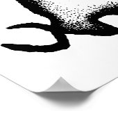 ブル – 黒 ポスター (角)