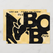 ブルBBQパーティの招待状 招待状 (正面/裏面)