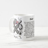 ブレアの家紋のマグ コーヒーマグカップ (正面左)