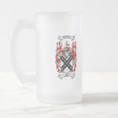 ブレアの家紋-ブレアの紋章付き外衣 フロストグラスビールジョッキ (左)