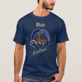 ブレアクランバッジとタータン Tシャツ (正面)