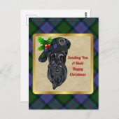 ブレアクランバッジ&タータンチェッククリスマス ポストカード (正面/裏面)