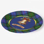 ブレアタータンチェックパーソナライズされたクリスマス ペーパープレート (アングル)