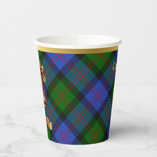 ブレアパーソナライズされたタータンチェッククリスマス 紙コップ (左)