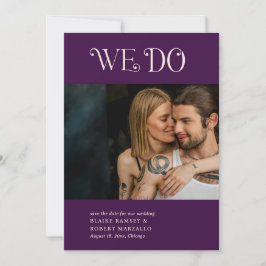 ブレアパープルモダン結婚ズ セーブザデート