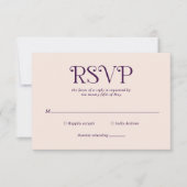 ブレアパープルモダン結婚ズ 出欠カード (正面)