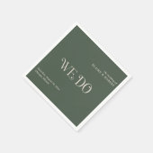 ブレアモスグリーンモダン結婚ズ スタンダードカクテルナプキン (角)