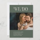 ブレアモスグリーンモダン結婚ズ セーブザデート (正面)