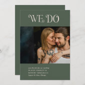 ブレアモスグリーンモダン結婚ズ セーブザデート (正面/裏面)