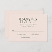 ブレアモスグリーンモダン結婚ズ 出欠カード (正面/裏面)