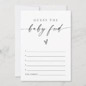 ブレアモダンはベビー食べ物ベビーシャワーゲームを推測 招待状 (正面)