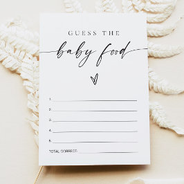 ブレアモダンはベビー食べ物ベビーシャワーゲームを推測 招待状