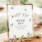 ブレアモダンボヘミアン結婚の花びらトスがオフを送信 ポスター