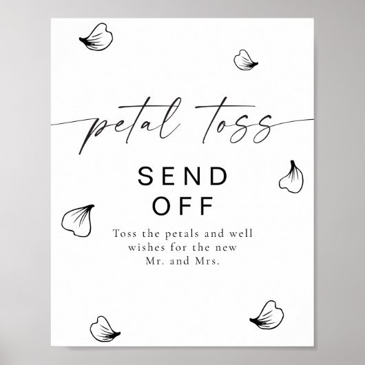 ブレアモダンボヘミアン結婚の花びらトスがオフを送信 ポスター (正面)