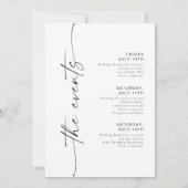 ブレアモダンボホ結婚の週末のウェルカムスケジュール 招待状 (裏面)