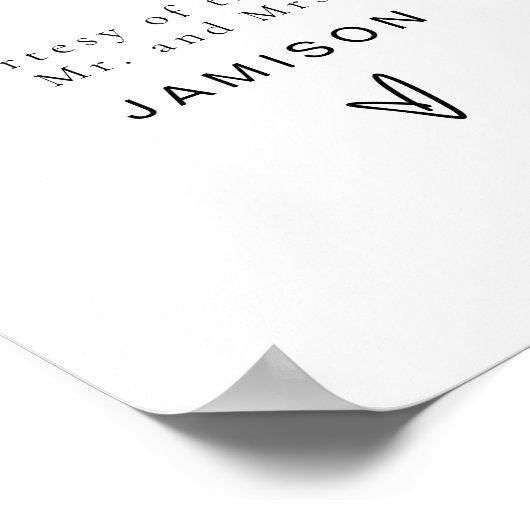 ブレアモダンミニマリスト結婚ボヘミアンの葉巻バー ポスター (角)