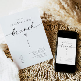 ブレアモダンミニマルハートマザーズデイブランチ 招待状