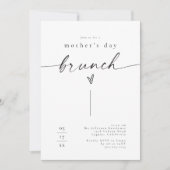 ブレアモダンミニマルハートマザーズデイブランチ 招待状 (正面)