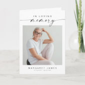 ブレアモダンミニマル追悼式プログラム カード (正面)